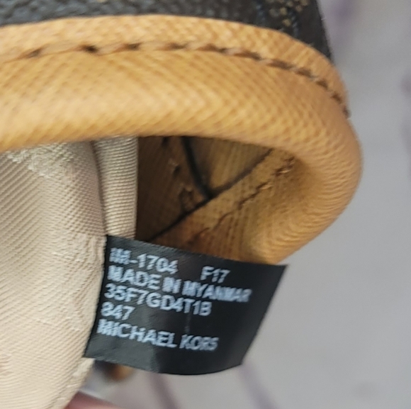 Michael Kors Sady Brown Top Zip Tote Bag - Picture 13 of 14